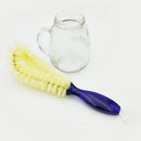 1X(Stainless Steel Nylon Cleaning Cup Brush Hanging Glass Washer Short Hand