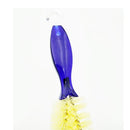 1X(Stainless Steel Nylon Cleaning Cup Brush Hanging Glass Washer Short Hand