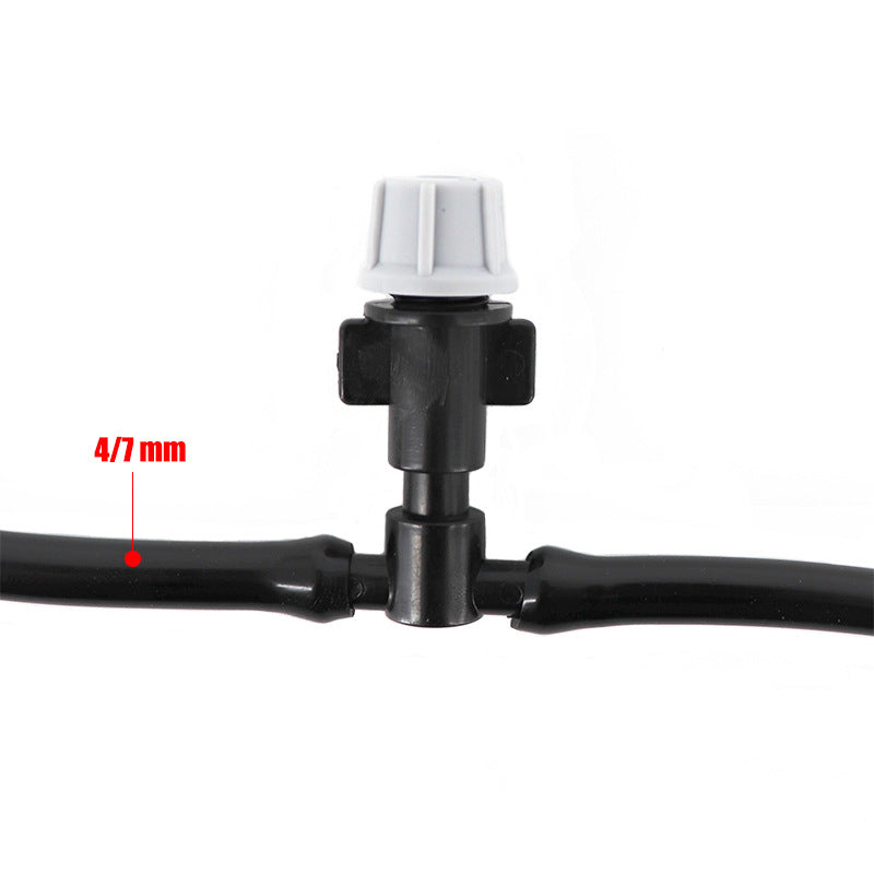 1X(30pcs Spray Nozzle + Three-Way Connection Nozzle Irrigation Water Contro