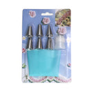 1X(1Set Fondant Cake Decorating Tools 6x Stainless Steel Nozzle +1x Pastry