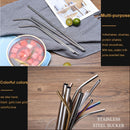 1X(100pcs Metal Straws Can Be Reused 304 Stainless Steel Drinking Water Pip