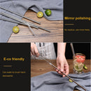 1X(100pcs Metal Straws Can Be Reused 304 Stainless Steel Drinking Water Pip