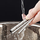 1X(100pcs Metal Straws Can Be Reused 304 Stainless Steel Drinking Water Pip