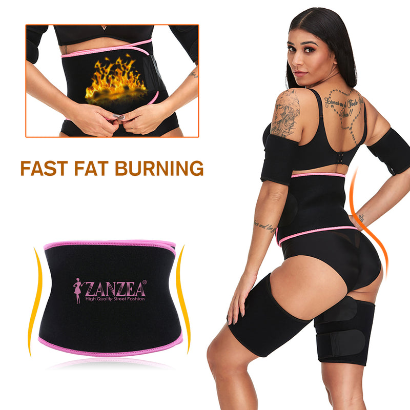 ZANZEA Sweat Waist Sauna Belt Neoprene Trimmer Shaping Fat Burner Trainer Sports Gym Slimmer Exercise Tools
