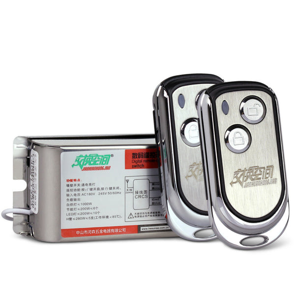 JG-1S- 2N1 433Mhz One Way Wireless Remote Control Light Switchfor LED Lamp Incandescent Lighting AC180-245V