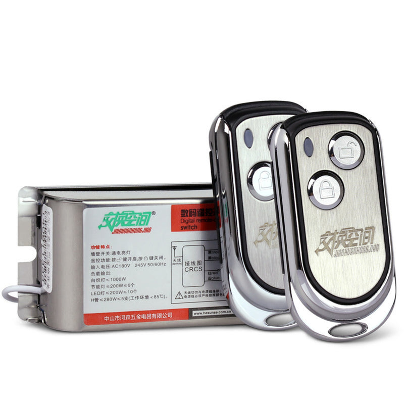 JG-1S- 2N1 433Mhz One Way Wireless Remote Control Light Switchfor LED Lamp Incandescent Lighting AC180-245V