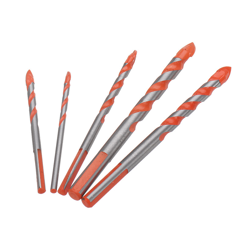 5Pcs 4/5-10mm Triangle Shank Drill 4/5/6/8/10mm Ceramic Glass Hole Wall Twist Spiral Drill Bit