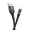 BOROFONE BU16 LED Magnetic Nylon Braid Aluminum Alloy 1.2M Type-C Micro USB Data Cable for