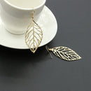 Women'S Earrings Hot Fashion Jewelry Hollow Metal Leaves Dangling Long Stat
