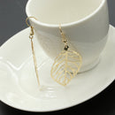Women'S Earrings Hot Fashion Jewelry Hollow Metal Leaves Dangling Long Stat