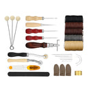 Leather Craft Tools Kit Hand Sewing Stitching Punch Carving Saddle Rivets Tool