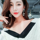 Statement Rhinestone Circle Star Korean Long Earrings For Women Trendy Jewe P2V2