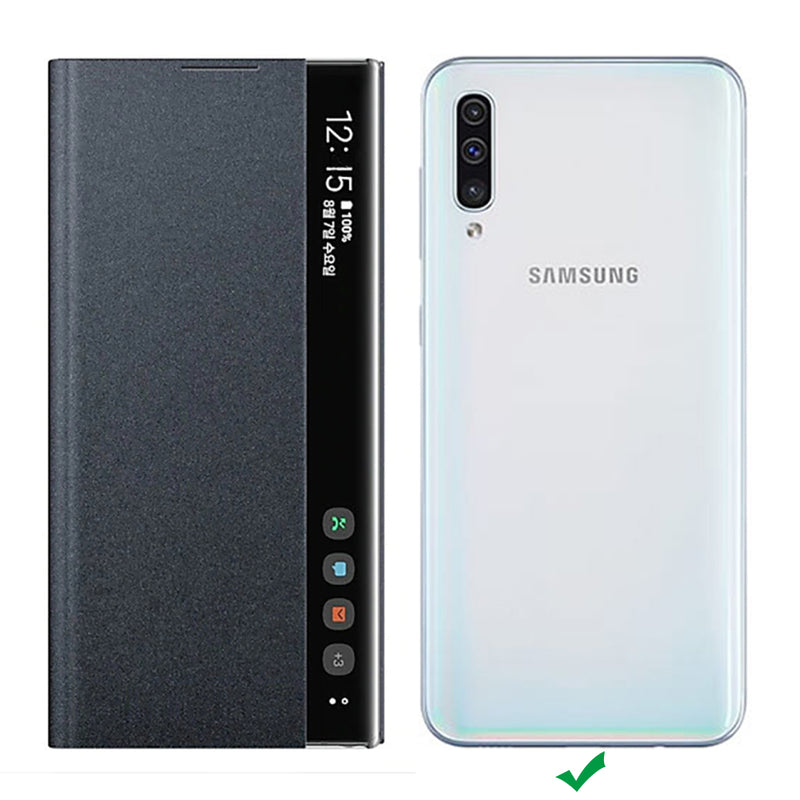 For Samsung Galaxy A50 2019 Case Bakeey Foldable Smart Sleep Window View Stand Flip PU Leather Protective Case