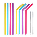 1X(8 Reusable Straws Food Grade Silicone Straws For Home Party Wine Accesso