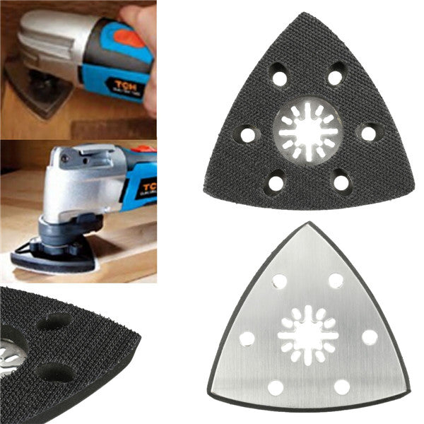 90mm Six Holes Stainless Steel Triangular Sand Disc Saw Blade Oscillating Multitool