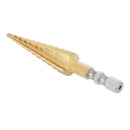 Drillpro 3-13mm Titanuim Coated HSS Steel Step Drill Bit with Automatic Center Pin Punch