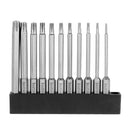 Broppe 11pcs T6-T40 75mm Magnetic Torx Screwdriver Bits 1/4 Inch Hex Shank