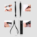 15Pcs Professional Manicure Stainless Steel Nail Clippers Scissors Suit Set