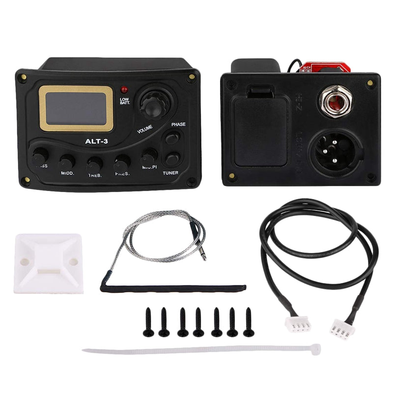 Acoustic Guitar Pickup Tuner 5-Band Eq Equalizer Acoustic Guitar Preamp Pie