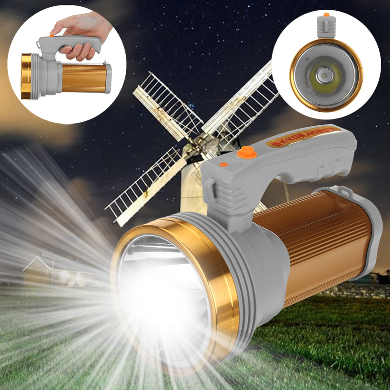 200W 3000LM LED Searchlight Spotlight USB Rechargeable Waterproof Super Bright Flashlight