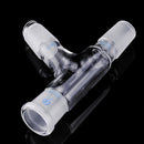 24/29 75 Degree Three-way Borosilicate Glass Distillation Adapter Connector Distilling Tube w/ Standard Ground Taper Joints