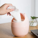 Mini Waste Bin Rolling Cover Desktop Garbage Paper Basket Table Trash Home OC7E3