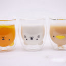 Double-Layer Coffee Cup Glass And Mug Cute Animal Tumbler Handmade Mug Line