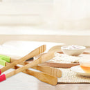 Bamboo Bread Kitchen Tongs Food Bbq Tool Wooden Clamp Food Clip Home DecoratO9L6