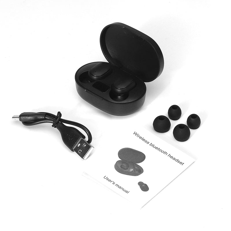 Portable TWS True Wireless bluetooth 5.0 Earphone LED Power Display Stereo Bilarteral Calls Headphone for Xiaomi Huawei IOS