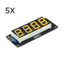5Pcs RobotDyn Yellow LED Display Tube 4-Digit 7-segments Module For  DIY