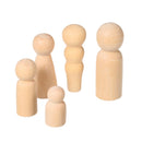 1X(5Pcs Family Wood Crafts Unfinished Wood Diy Art Craft Painting Family Fi