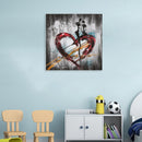Abstract Love Heart Art Painting Picture Print Home Wall Sticker Decor Unframed