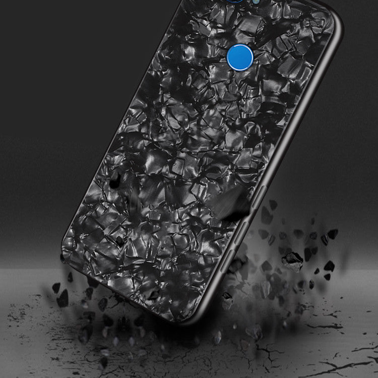 Bakeey Shell Glossy Soft Frame Hard Back Tempered Glass Protective Case for Xiaomi Mi 8 Lite