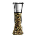 1X(Salt And Pepper Mill Shakers, Stainless Steel Manual Sea Salt Mills, Adj