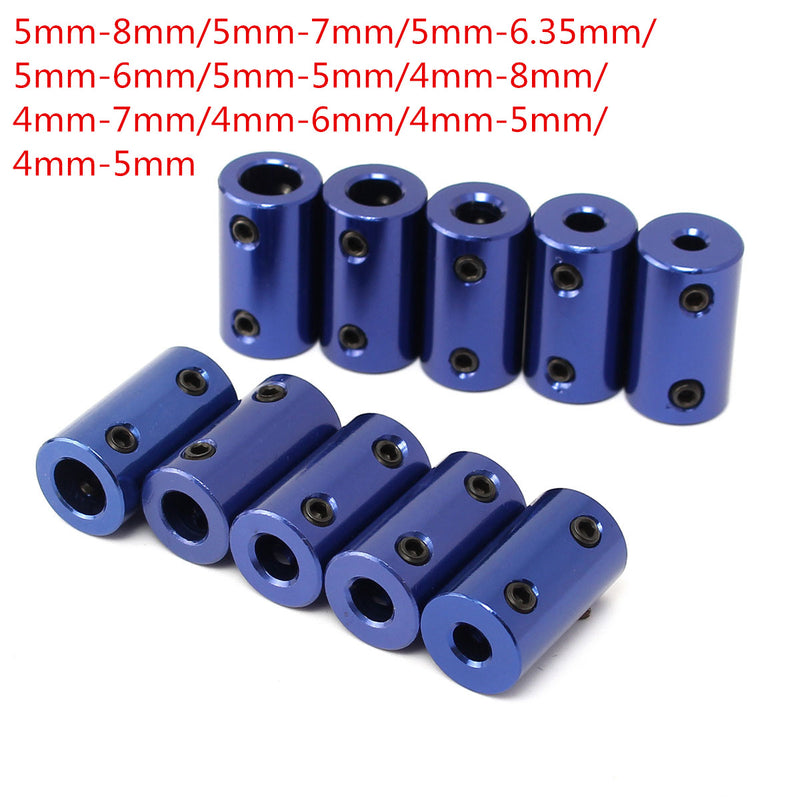 10pcs 4/5/6/7/8mm Shaft Coupling Rigid Coupling Coupler Motor Connector With Spanner