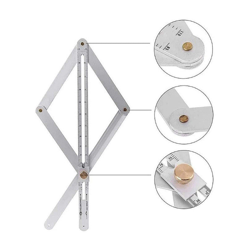 Aluminium Alloy Protractor Multi Angle Measurement Tool for Woodworking Flooring