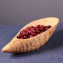 1X(Modern Natural Bamboo Root Fruit Plate Snacks Melon Seeds Seed Plate Hou