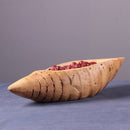 1X(Modern Natural Bamboo Root Fruit Plate Snacks Melon Seeds Seed Plate Hou