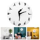 1X(Timelike Wall Clock Ballerina Ballet Dancing Girl Pattern Acrylic Clocks
