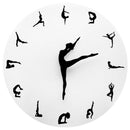 1X(Timelike Wall Clock Ballerina Ballet Dancing Girl Pattern Acrylic Clocks
