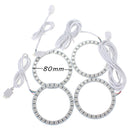 4PCS RGB 80MM Multi-Color 5050 Flash LED SMD 12V Angel Eyes and Remote Control