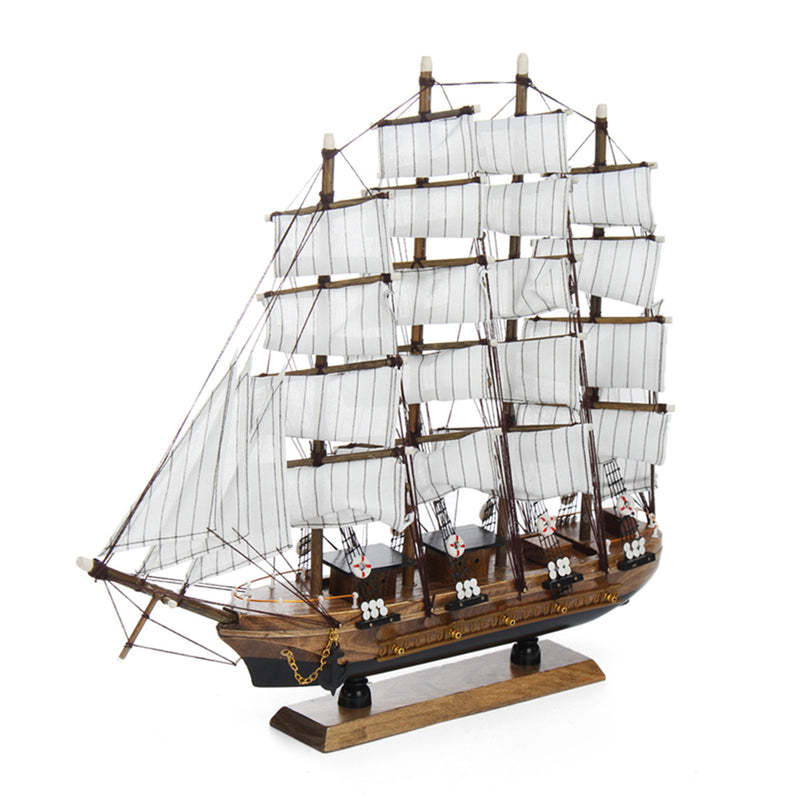 50cm Handmade Wooden Sailing Boats Model Assembly Nautical Ship Schooner Boat Decorations Gift
