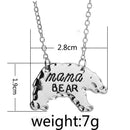 New Trendy "Mama Bear" Charm Women Pendant Necklace Jewelry Bear Mother HollP9O5
