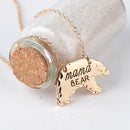 New Trendy "Mama Bear" Charm Women Pendant Necklace Jewelry Bear Mother HollP9O5