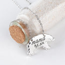New Trendy "Mama Bear" Charm Women Pendant Necklace Jewelry Bear Mother HollP9O5