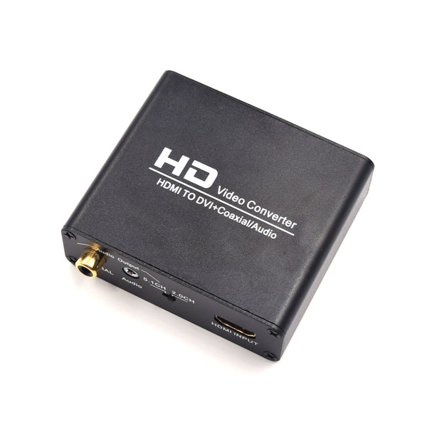 NK-X5 HD to DVI Converter With Sound Coaxial Out 3.5 Audio Switcher For Hd Video