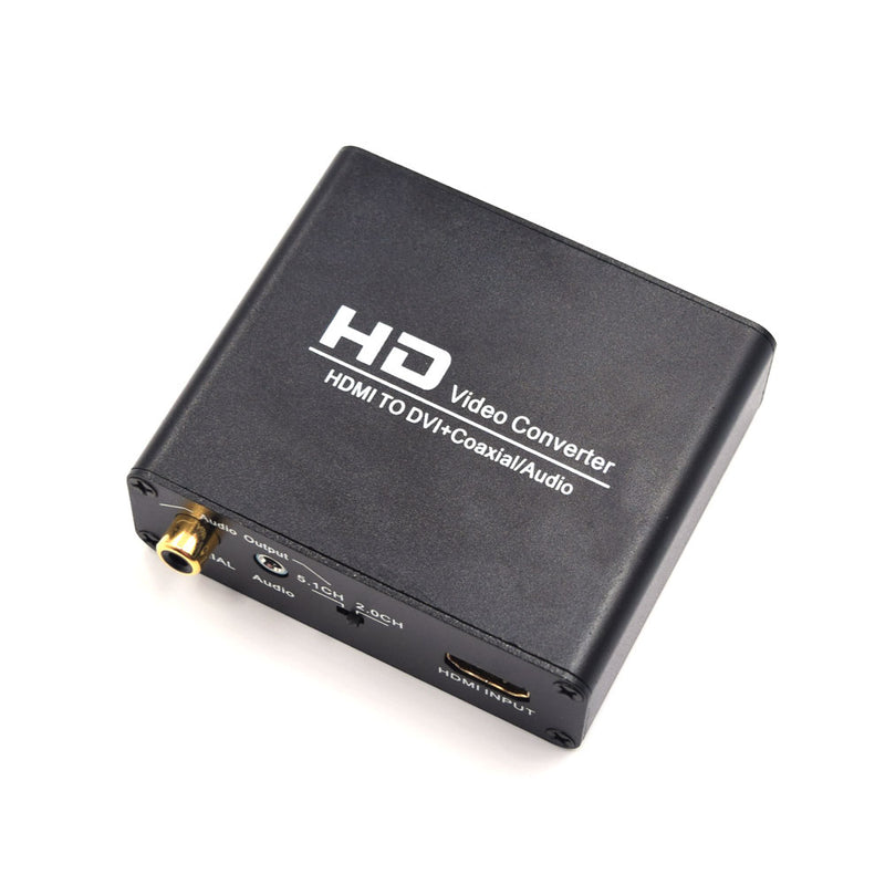 NK-X5 HD to DVI Converter With Sound Coaxial Out 3.5 Audio Switcher For Hd Video