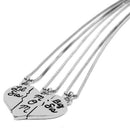 3Pcs / Set Of Lettering "Big Sis Mom" Love Pendant Necklace Jigsaw Set MotheM2P7