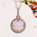 Fashion Trend Popular Diamond Rhinestone Opel Necklace Clavicle Chain SweateM1K2