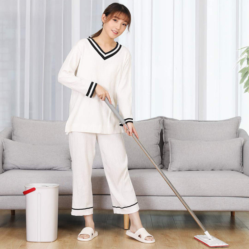YIJIE Universal Rotating Cleaning Mop Sets Microfiber Cleaning Cloth Wet Dry Usage Mop with Bucket